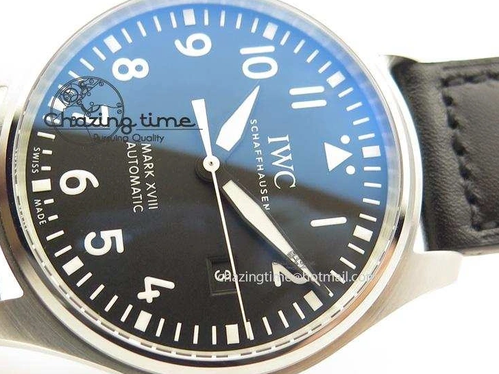 MIROTIME 0313 Mark XVIII IW327001 V6F Best Edition Black Dial On Black Leather Strap A Tailored 7307